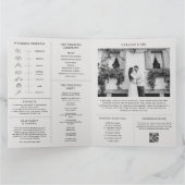 大折り畳み式結婚新聞タイムラインプログラム カード (内部)