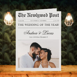 大折り畳み結婚新聞タイムラインプログラム カード