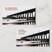 (大抵)白黒の桟橋そして波 名刺 (正面/裏面)