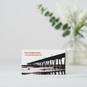 (大抵)白黒の桟橋そして波 名刺 (スタンド正面)