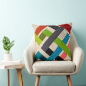 大数々の色のストライプ枕 クッション (椅子)