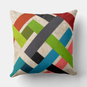 大数々の色のストライプ枕 クッション (裏面)