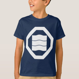大敷の三つ目の波型キャラクター Tシャツ