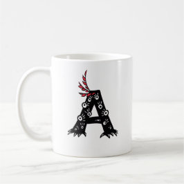 大文字おもしろいでかわいいモンスター コーヒーマグカップ