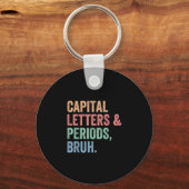 大文字とピリオドの先生 おもしろい キーホルダー (正面)