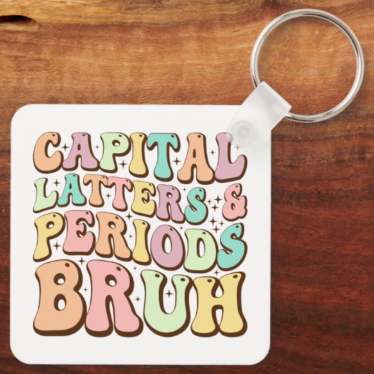 大文字とピリオドBruh ELA先生 おもしろい キーホルダー (裏面)