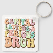 大文字とピリオドBruh ELA先生 おもしろい キーホルダー (裏面)