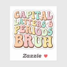 大文字とピリオドBruh ELA先生 おもしろい シール