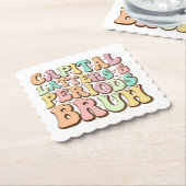 大文字とピリオドBruh ELA先生 おもしろい ペーパーコースター (アングル)