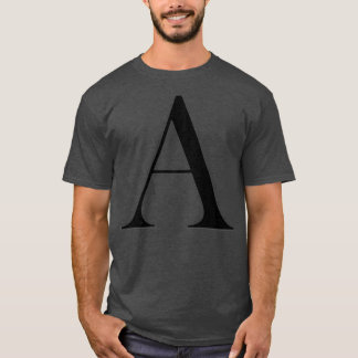 大文字イニシャル文字モノグラム Tシャツ
