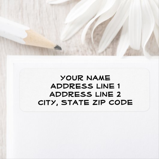 大文字カスタムの住所 シールはっきりした ラベル (インサイチュ)