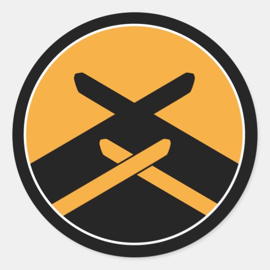 大文字カトリステッカー ラウンドシール (正面)