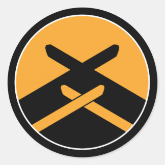 大文字カトリステッカー ラウンドシール