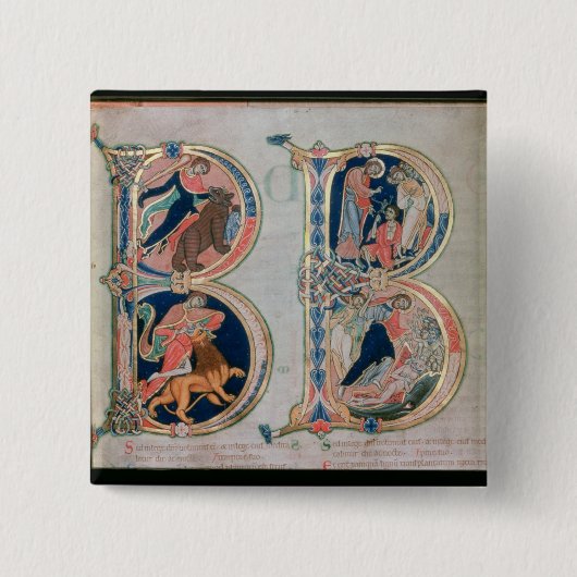 大文字「B」Beatus vir - Blessedです 缶バッジ (正面)