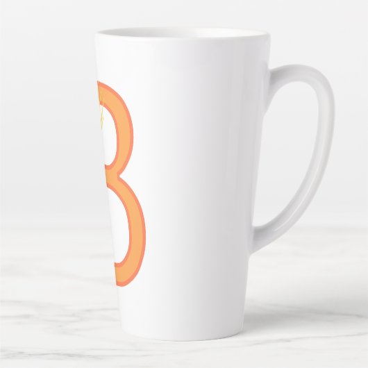 大文字Bフローラモノグラム カフェラテマグ (右)