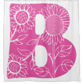 大文字Bフローラモノグラム シャワーカーテン (正面)