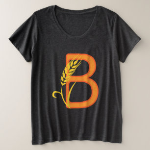 大文字Bフローラモノグラム プラスサイズTシャツ