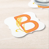 大文字Bフローラモノグラム ペーパーコースター (アングル)