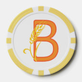 大文字Bフローラモノグラム ポーカーチップ (正面)