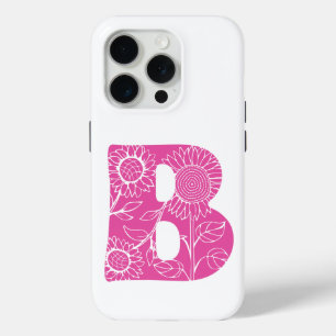 大文字Bフローラモノグラム iPhone 15 PROケース
