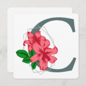 大文字Cフローラモノグラム 招待状 (正面/裏面)