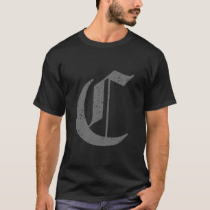 大文字C グランジ Tシャツ