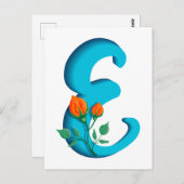 大文字Eフローラモノグラム ポストカード (正面/裏面)