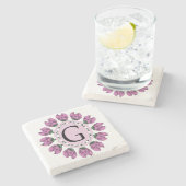 大文字Gフローラモノグラム ストーンコースター (横)