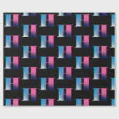 大文字Hモノグラムグラデーションピンクブルー白 ラッピングペーパー (フラット)