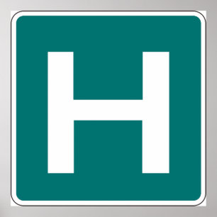 大文字H (緑) ポスター