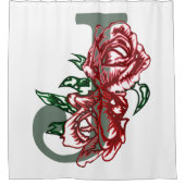 大文字Jフローラモノグラム シャワーカーテン (正面)