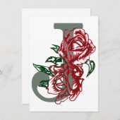 大文字Jフローラモノグラム 招待状 (正面/裏面)