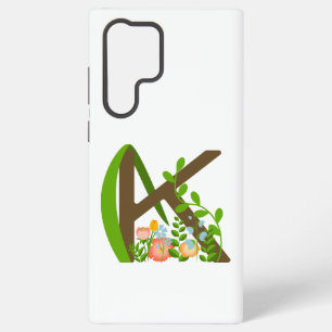 大文字Kフローラモノグラム SAMSUNG GALAXY S22 ULTRAケース