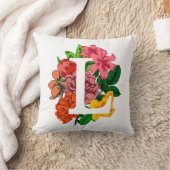 大文字Lフローラモノグラム クッション (ブランケット)