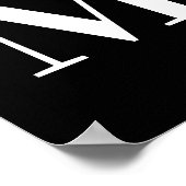 大文字Mモノグラム白と黒 ポスター (角)
