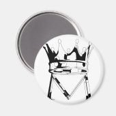 大文字M （クラウンブラックとwhit） マグネット (正面/裏面)