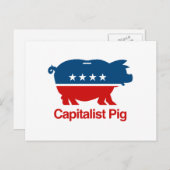 大文字Pig.png ポストカード (正面/裏面)
