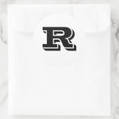 大文字R大丸ステッカー(Janz) ラウンドシール (バッグ)