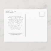 大日休暇の目的地の結婚式の日付を保存 案内ポストカード (裏面)