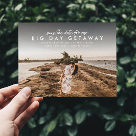 大日休暇の目的地の結婚式の日付を保存 案内ポストカード