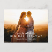 大日休暇の目的地の結婚式の日付を保存 案内ポストカード (正面)