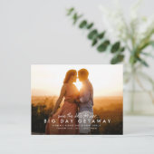 大日休暇の目的地の結婚式の日付を保存 案内ポストカード (スタンド正面)