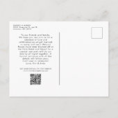 大日休暇の目的地の結婚式の日付を保存 案内ポストカード (裏面)