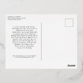 大日休暇の目的地の結婚式の日付を保存 箔招待状ポストカード (裏面)