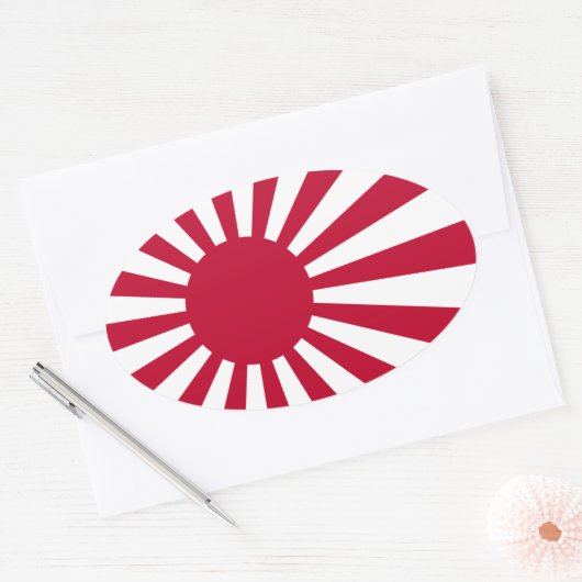 大日本帝国海軍日本の4名 楕円形シール (封筒)