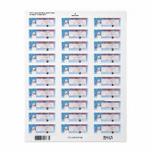 大星お洒落雪だるまアドレス ラベル (フルシート)