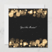 大晦エレガント日パーティー冬金ゴールド 招待状 (裏面)