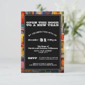 大晦ユニーク日のパーティーヴィンテージ扉 招待状 (スタンド正面)