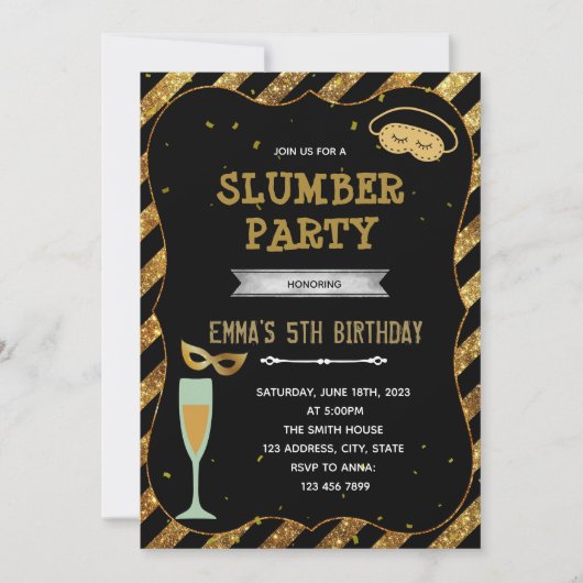 大晦日お泊まり会招待 招待状 (正面)