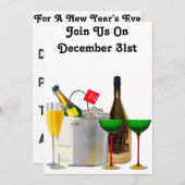 大晦日お祝い招待状 招待状 (正面/裏面)